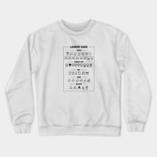 Laundry guide, textile care symbols Crewneck Sweatshirt